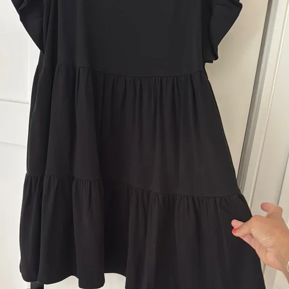 English Factory Black Ruffle Sleeve Dress - Picture 5 of 8